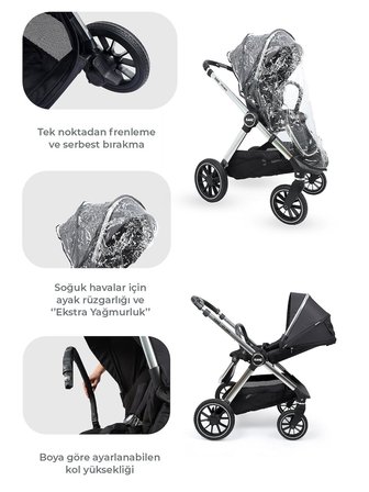 Kanz Explorer Travel Sistem Bebek Arabası - Siyah