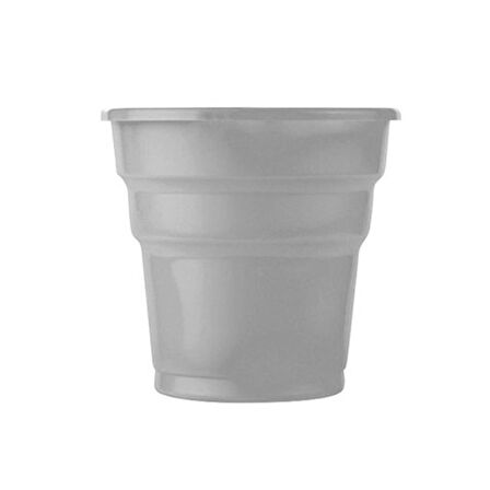 ROLL-UP GRİ (GÜMÜŞ) PLASTİK BARDAK 200 ml-25 Adet