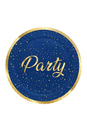 PARTY LACİVERT TABAK 8'Lİ