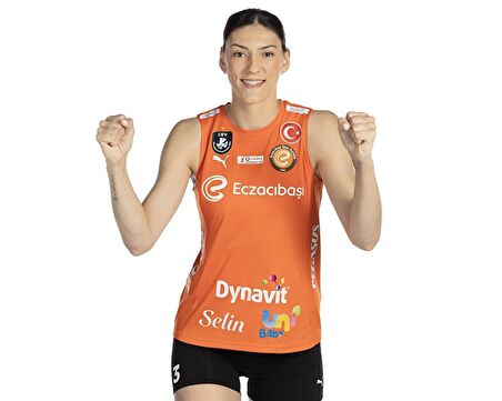 Puma Eczacıbaşı Women Voleybol Jersey Eczacıbaşı Voleybol Forması ECZ-70639520 Turuncu