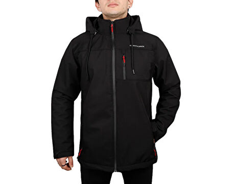 Northjack Alaska Softshell Mont Erkek Günlük Mont NJ1001-001 Siyah