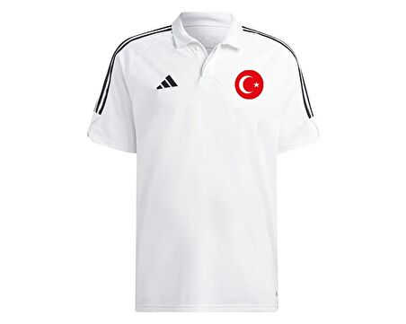 adidas Turkiye Tiro23 L Polo Milli Takım Futbol Tişörtü TUR-HS3580 Beyaz