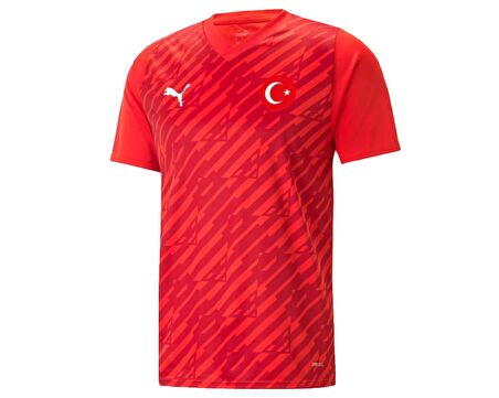 Puma Euro 2024 Türkiye Milli Antrenman Taraftar T-shirt Spor Forma TUR-70537101  Kırmızı