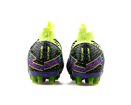 Laliga Erkek Çim Zemin Kramponu MKRP-MOR-SARI-DESENLI Mor