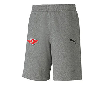 Puma Turk Hava Yolları Sort Türk Hava Yolları Erkek Futbol Antrenman Şort THY-65658133 Gri
