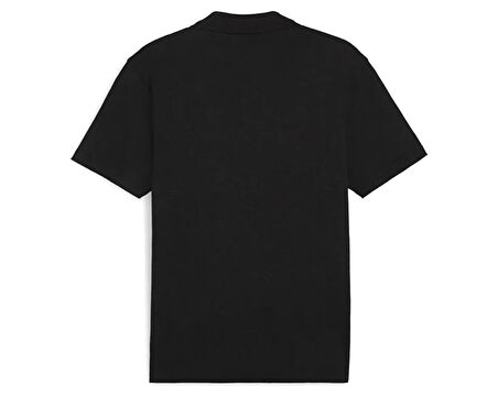 Puma Turk Hava Yolları Polo Tısort Türk Hava Yolları Erkek Futbol Polo Yaka Antrenman Tişörtü THY-65853503 Siyah