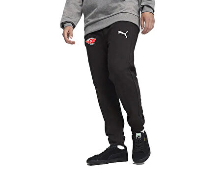 Puma Turk Hava Yolları Pantolon Türk Hava Yolları Erkek Futbol Antrenman Eşofman Altı THY-65859803 Siyah