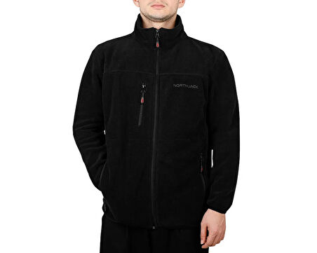 Northjack Himalaya Siyah Polar Ceket Erkek Günlük Polar Ceket NJ2001-001 Siyah