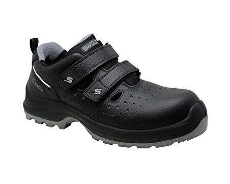 Swolx Duz Cilt Microfiber-S1 Unisex İş Güvenliği Ayakkabısı COMBO-XS-60 Siyah