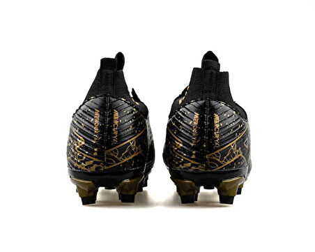 Laliga Genç Çim Zemin Kramponu GKRP-SIYAH-SIYAH-DESENLI Siyah