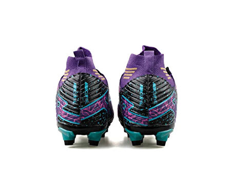 Laliga Çocuk Çim Zemin Kramponu FKRP-MOR-TURKUAZ-DESENLI Mor
