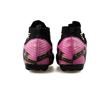 Laliga Erkek Çim Zemin Kramponu MHS-SIYAH-SIYAH-ALTIN-DESENLI Siyah