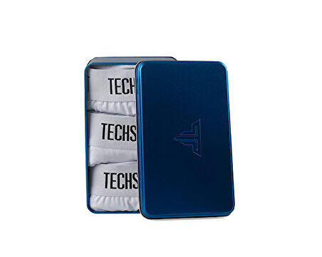 Techsport Boxer Short 3 Pack Erkek Boxer (3'lü) BX3101 Beyaz