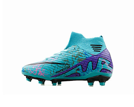 Laliga Erkek Çim Zemin Kramponu MRD-KRP-TURKUAZ-MOR-DESENLI Renkli