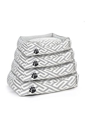 Lepus Premium Üstü Açık Gri Büyük Irk Köpek Yatağı
