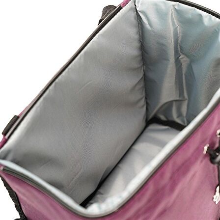 Lepus Kedi Köpek Taşıma Çantası Ana Kucağı Mor