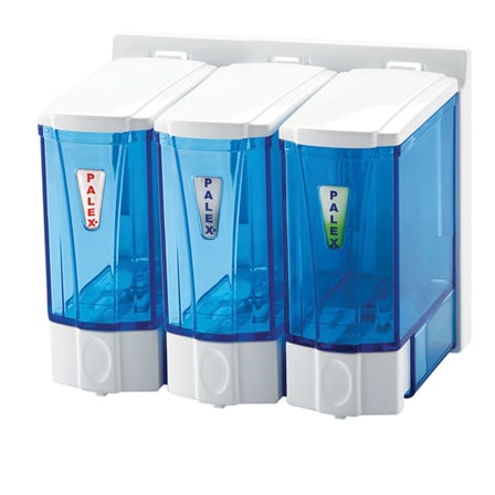 Mini Sıvı Sabun Dispenseri Üçlü 250 CC (Şeffaf-Füme)