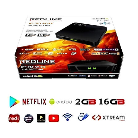 Redline IP-70 Max 16 GB 4K Android TV Box