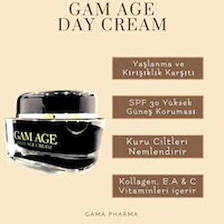 Gam Anti Age Kırışıklık Karşıtı Gündüz Bakım Kremi SPF30 50 ml 