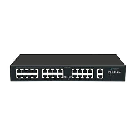 ODS 24port +2 UPLINK 300w FULL PoE 08ODS-24P2U1S-300 10/100 1X SFP Yönetilemez Switch