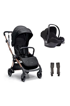 Mamas Papas Airo Cosmo Travel Sistem Bebek Arabası Black Rose Gold Siyah