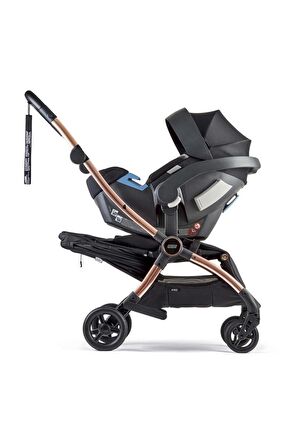 Mamas Papas Airo Cosmo Travel Sistem Bebek Arabası Black Rose Gold Siyah