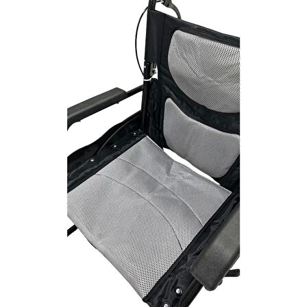 Poylin Refakatçi Tekerlekli Sandalye | Katlanabilir Çelik Gövde, Refakatçi Frenli, Hafif ve Kompakt Yapılı P805