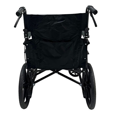 Poylin Refakatçi Tekerlekli Sandalye | Katlanabilir Çelik Gövde, Refakatçi Frenli, Hafif ve Kompakt Yapılı P805