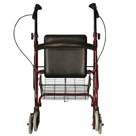 Poylin Ekonomik Rollatör | Katlanabilir Yapı, Oturma Alanı, Taşıma Sepetli P580