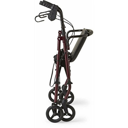 Poylin Ekonomik Rollatör | Katlanabilir Yapı, Oturma Alanı, Taşıma Sepetli P580