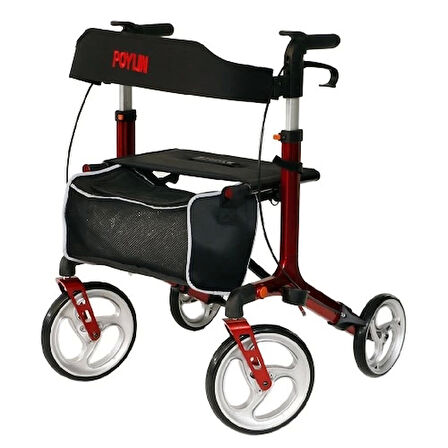 Poylin Lüks Rollatör | Alüminyum, 9,10 Kg, Ayarlanabilir Yükseklik P888