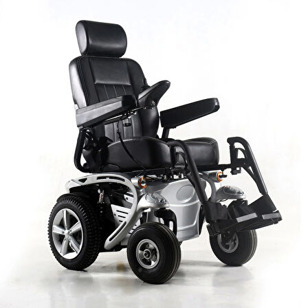 Poylin Arazi Tip Akülü Tekerlekli Sandalye | 600W Motorlu, 15 cm Engel Atlama, Kaptan Koltuklu P278