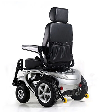 Poylin Arazi Tip Akülü Tekerlekli Sandalye | 600W Motorlu, 15 cm Engel Atlama, Kaptan Koltuklu P278