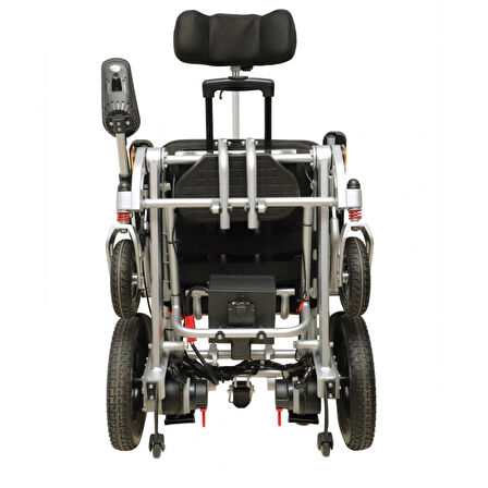 Poylin Akülü Tekerlekli Sandalye | Katlanabilir Alüminyum Şase, Sırt Yatırmalı P206