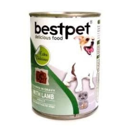 Bestpet Kuzu Etli Jöleli Köpek Konservesi 415 gr (6'lı Ekonomik Avantaj Paketi)