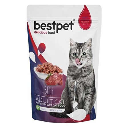 BestPet Jelly Pouch Biftekli Kedi Maması 85 Gr