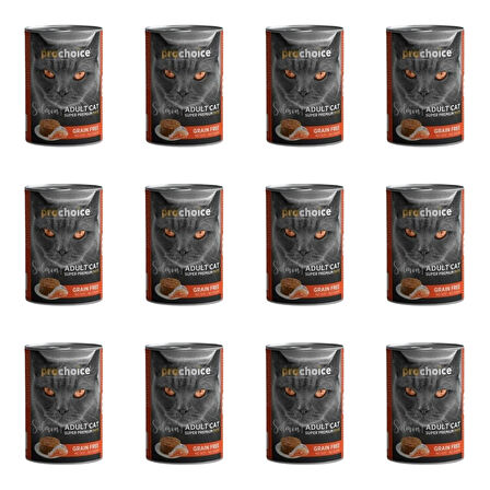 Prochoice Tahılsız Somonlu Ezme Konserve Kedi Maması 400 Gr (12 Adet)