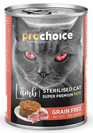 Pro Choice Somon-Kuzu-Biftek Aromalı Karışık Yetiskin Kedi Konservesi 400gr*18 Adet