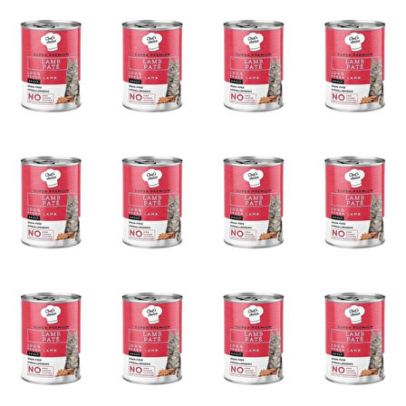 Chefs Choice Tahılsız Kuzu Etli Ezme Kedi Konservesi 400 Gr (12 Adet)