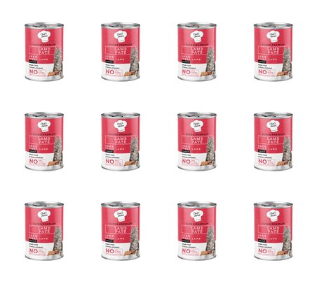 Chef’s Choice Hipoalerjenik Tahılsız Kuzulu Ezme Yetişkin Kedi Konservesi 400 Gr - 12'li Paket