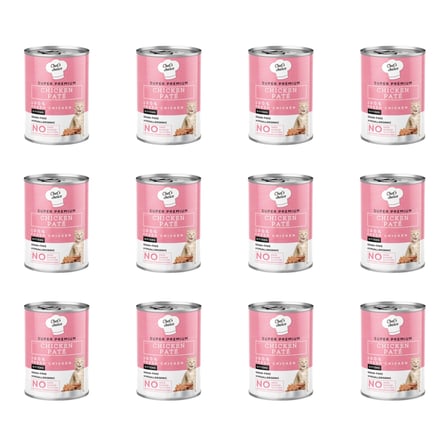 Chef’s Choice Hipoalerjenik Tahılsız Tavuklu Ezme Yavru Kedi Konservesi 400 Gr - 12'li Paket