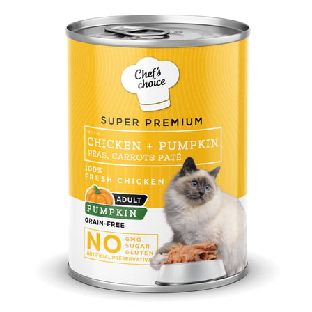 Chef’s Choice Hipoalerjenik Tahılsız Tavuklu ve Balkabaklı Ezme Yetişkin Kedi Konservesi 400 Gr - 12'li Paket