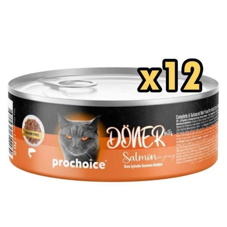 Prochoice Döner Bites Somonlu Yetişkin Kedi Konservesi 70 GR x 12 Adet