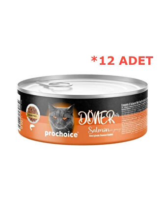 Pro Choice Prochoice Döner Bites Somonlu Yetişkin Kedi Konservesi 70 gr 12 ADET