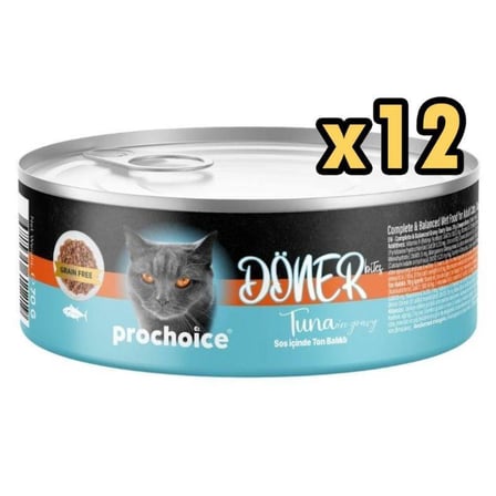 Prochoice Döner Bites Ton Balık Yetişkin Kedi Konservesi 70 GR x 12 Adet