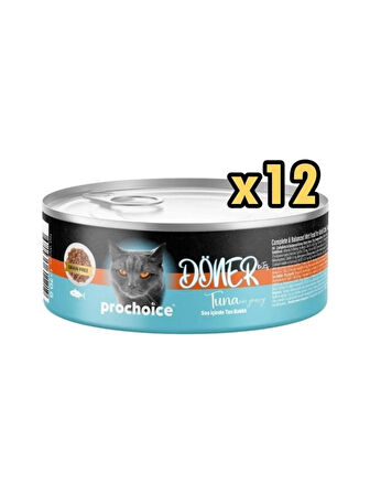 Pro Choice Prochoice Döner Bites Ton Balık Yetişkin Kedi Konservesi 70 gr x 12 Adet
