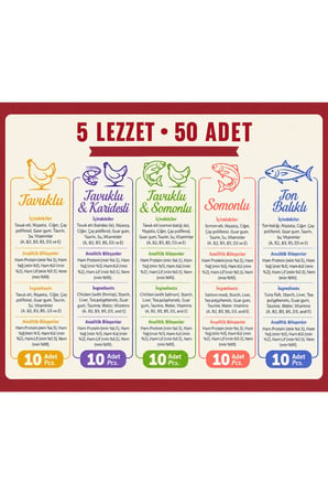 Royal Pet Krema Kedi Ödül Maması Karışık Paket 14 gr x 50 Adet
