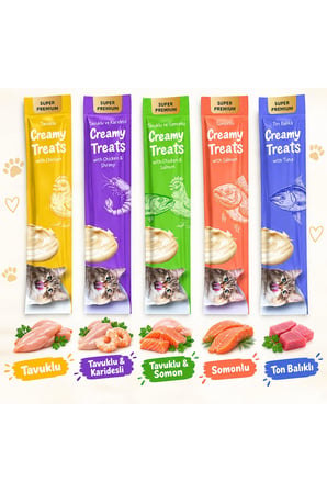  Royal Pet Krema Kedi Ödül Maması Karışık Paket 14 gr x 25 Adet