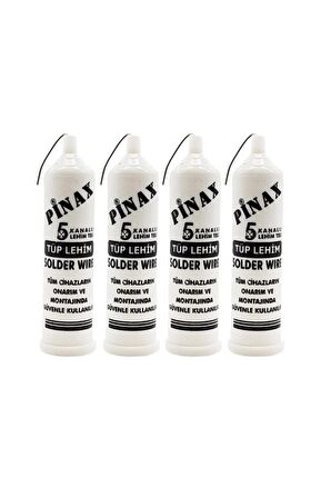 4 Adet - Tüp Lehim Teli 5 Kanallı 1.2mm - Solder Wire 40gr.