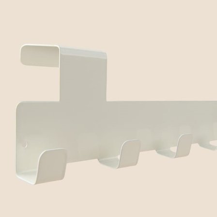 Simple Living 7'li Kapı Arkası Askı - Krem - 40x8x8 cm